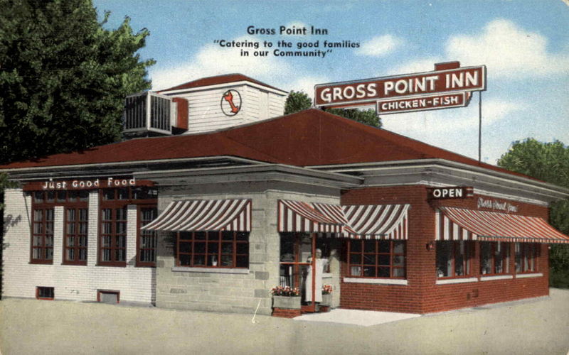 Gross Point Inn (Gross-Point Drive-In) - Postcard (newer photo)